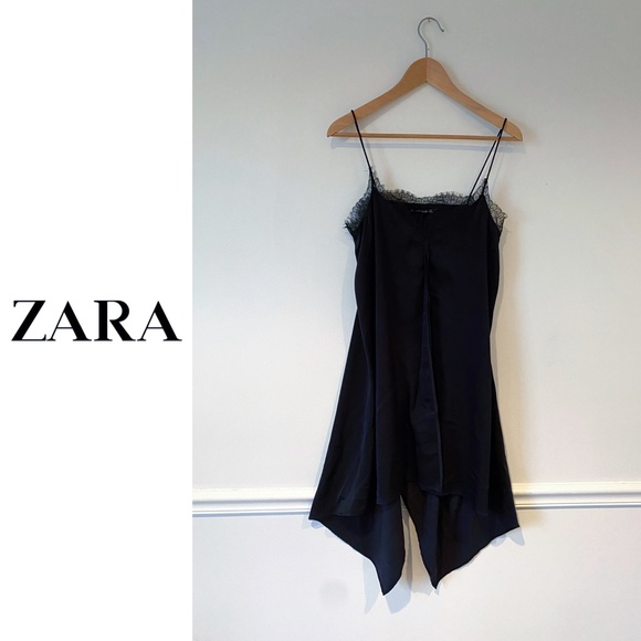 Lace + Satin Slip Dress - Picture 2 of 4